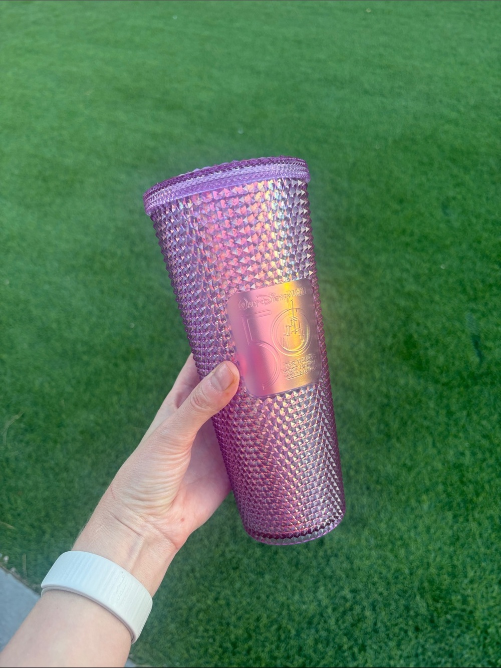Starbucks Disney World 50th Anniversary Pink Purple Studded Tumbler Venti 24oz